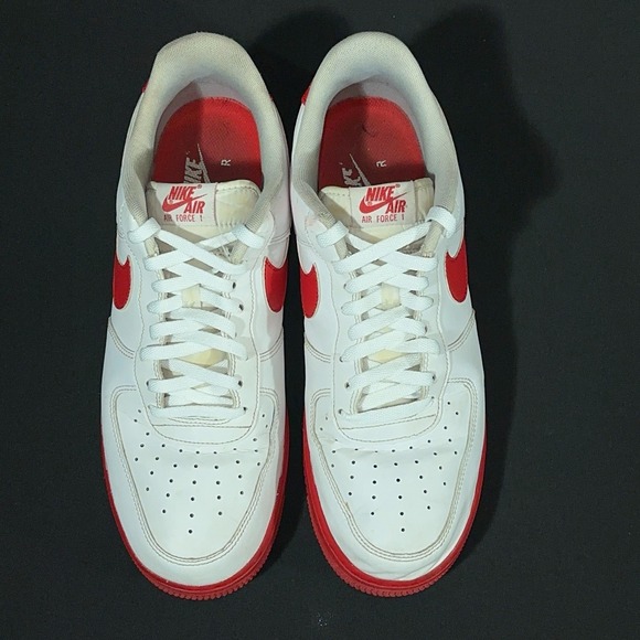 Nike‎ Air Force 1 \'07  White-University Red Size 11.5 Men\'s main image 14